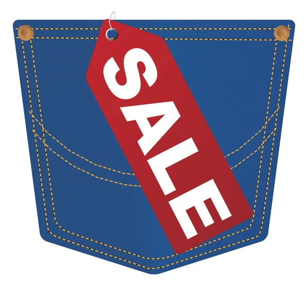 Τσέπη τζιν με πώληση tag — Διανυσματικό Αρχείο