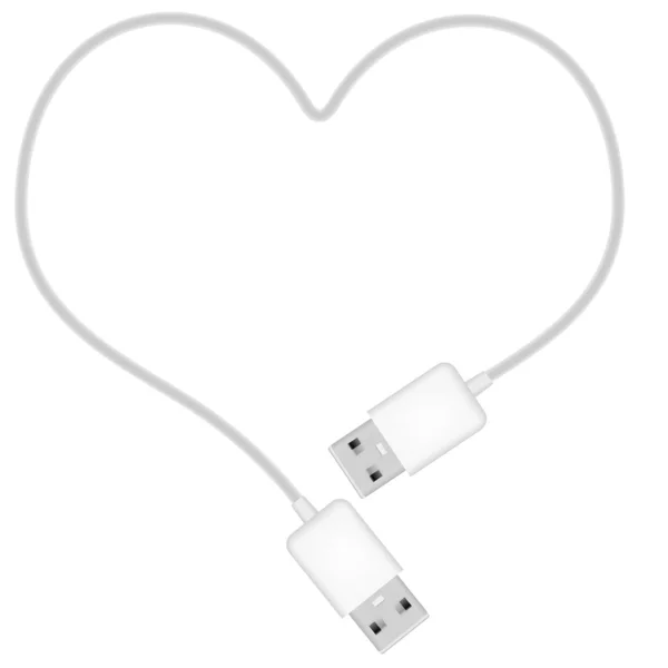 USB serca — Wektor stockowy