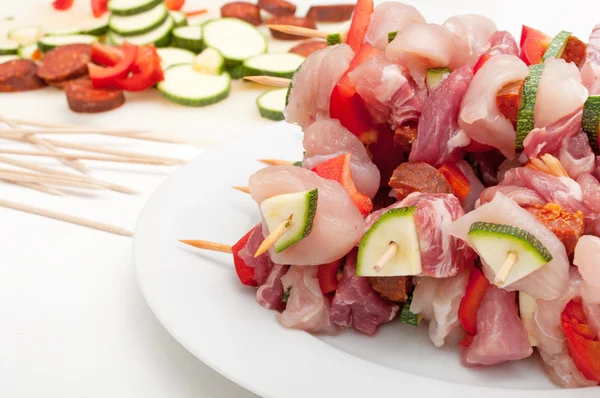 stock image Preparation of kebab