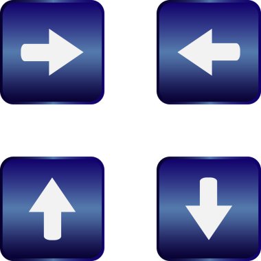 Colored glossy web buttons with arrow clipart