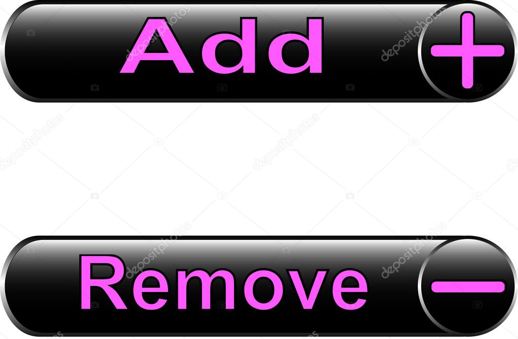 Vector icons - add and remove