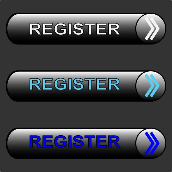 Button register — Stock Vector