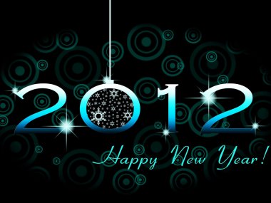 Happy new year 2012 clipart