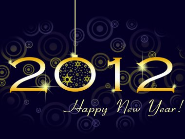 Happy new year 2012 clipart