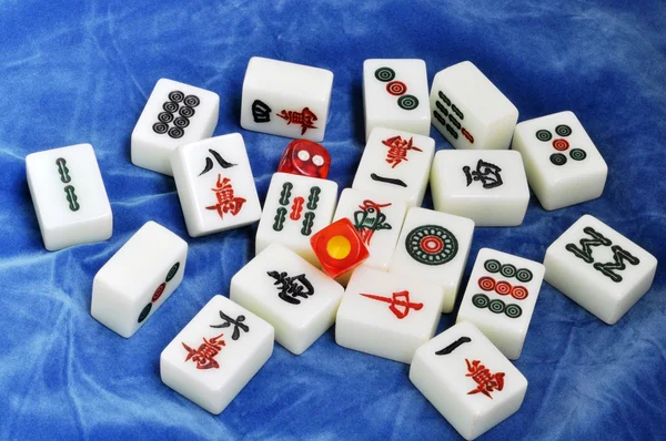 Chinese mahjong tegels — Stockfoto
