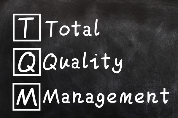 Rukopis Total Quality Management (řízení kvality) — Stock fotografie
