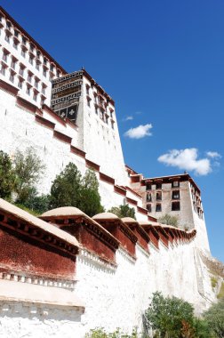 Landmark of the famous Potala Palace in Lhasa Tibet clipart