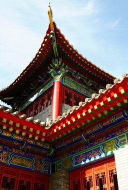 tipik geleneksel Çince yapı closeup