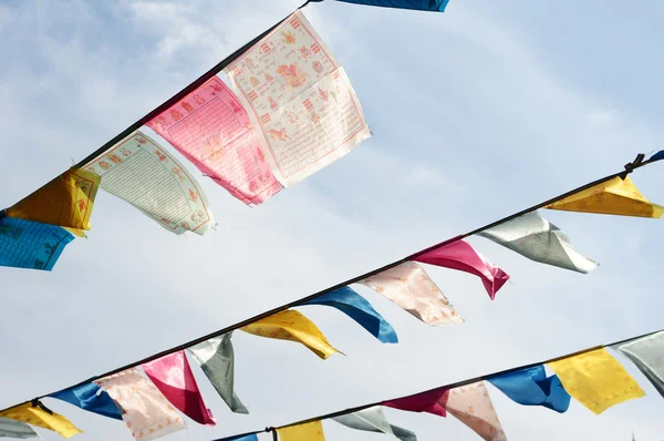 Bandiere di preghiera tibetane — Foto Stock