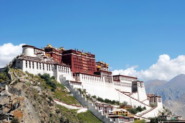 Landmark lhasa Tibet ünlü potala Sarayı