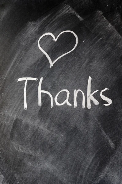 Thank you written on blackboard — Stock Photo, Image