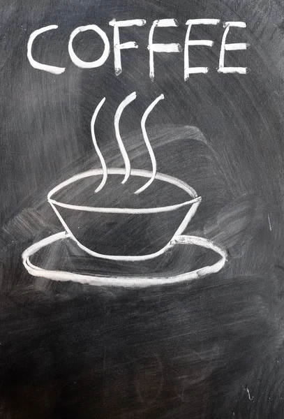 Café escrito em quadro-negro — Fotografia de Stock