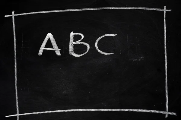 ABC written on blackboard — Stock Photo, Image