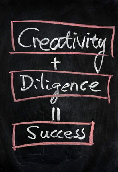 Creativity with diligence means success — Stock Photo, Image