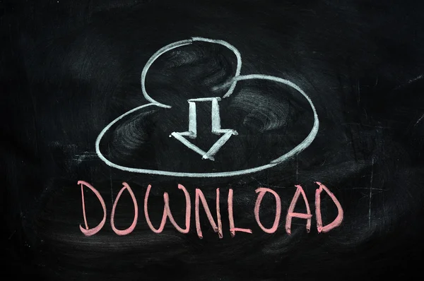 Nuvem de download — Fotografia de Stock