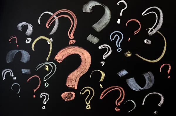 Colorful question marks — Stock Photo, Image