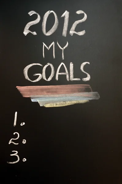 2012 New year goals — Stock Photo, Image