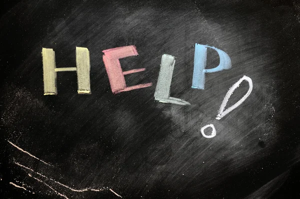 Help written with chalk — Stock Photo, Image