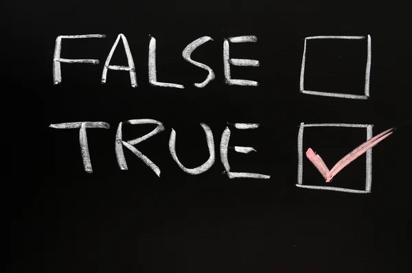 True and false checkboxes — Stock Photo, Image