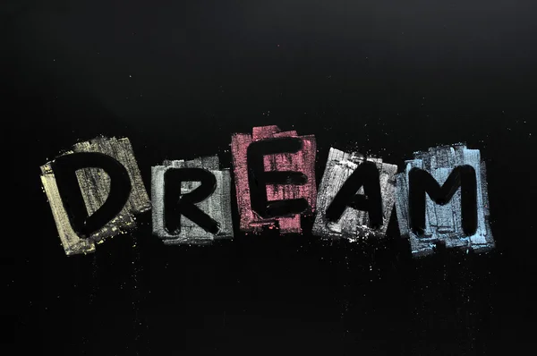 Όνειρο γραμμένο σε πολύχρωμα κιμωλία — Φωτογραφία Αρχείου