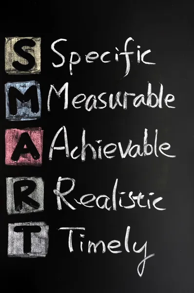 Smart goal concept for setting management objectives — Stock Photo, Image