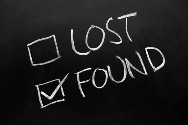 Ztráty a nálezy zaškrtávací políčka — Stock fotografie