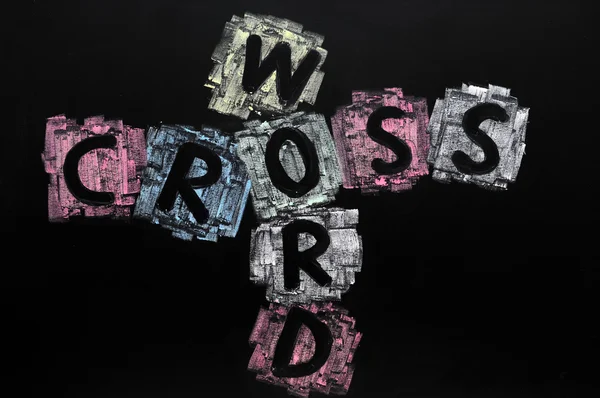 Korsord ordet och cross — Stockfoto