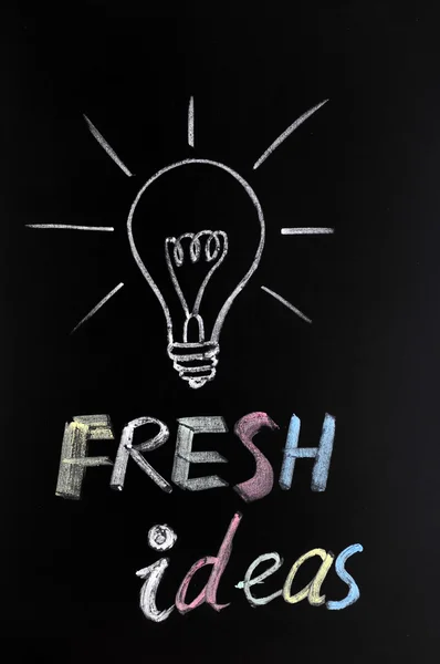 Light bulb,fresh ideas — Stock Photo, Image