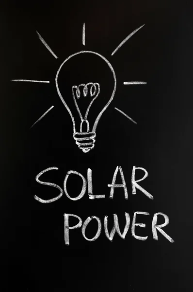 電球、太陽光発電 — ストック写真