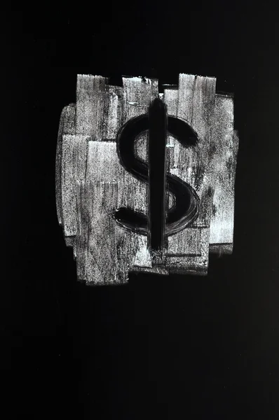 Σύμβολο Dollar στο blackboard — Φωτογραφία Αρχείου