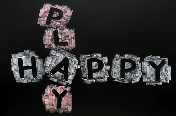 Crossword of Play Happy — Stock Photo, Image