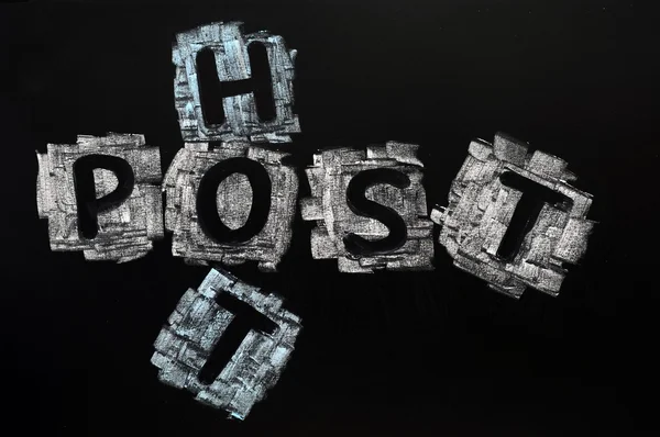 Crossword of Hot Post — Stock Photo, Image