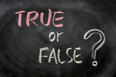 True or false question clipart