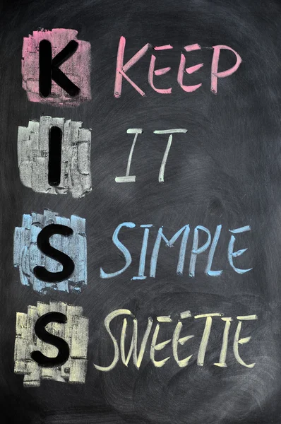 Sigla KISS — Fotografia de Stock