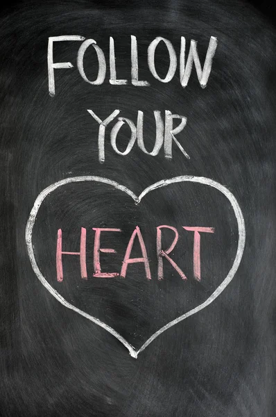 Segue o teu coração — Fotografia de Stock