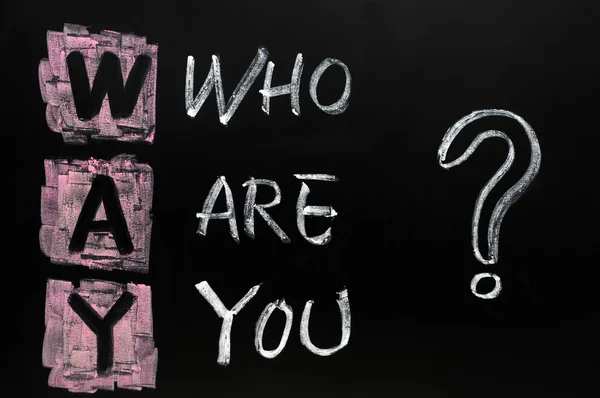 Who are you — Stock Photo, Image