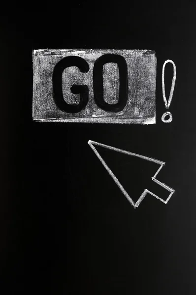 Кнопка Go — стоковое фото