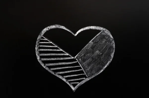 Gráfico de pastel de una forma de corazón — Foto de Stock