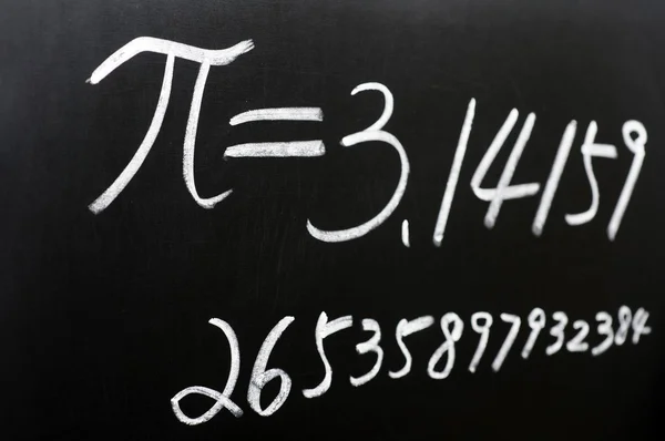 stock image Pi written on a blackboard