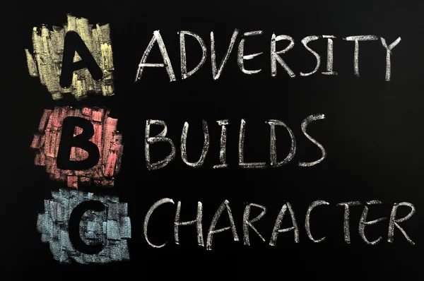 Acronym of ABC - Adversity builds character — Stock Photo, Image