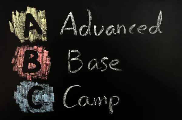 Acrónimo de ABC - Campo Base Avançado — Fotografia de Stock