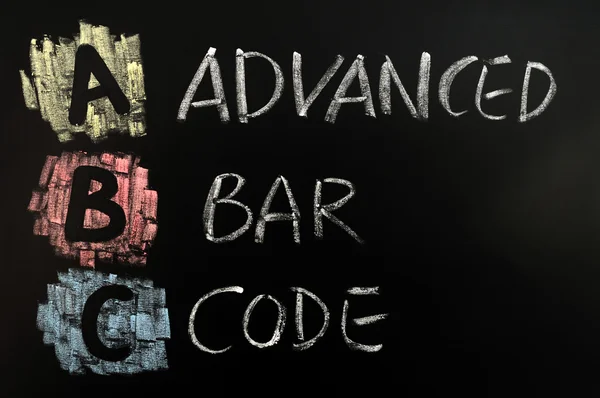 Acronimo di ABC - Advanced Bar Code — Foto Stock
