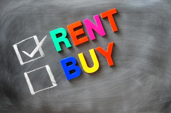 stock image Rent and buy check boxes