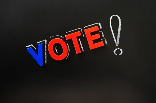 Vote with a big exclamation mark — Stock Photo, Image