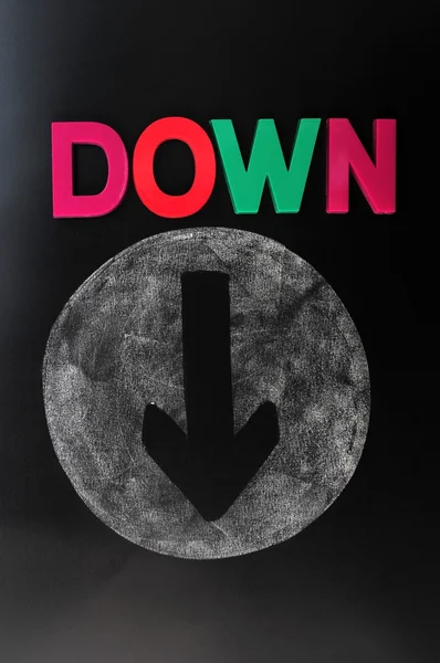 Down arrow — Stock Photo, Image