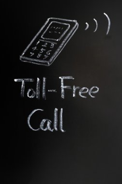 Toll-free call background clipart