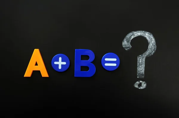 Mathematische Formel von a plus b — Stockfoto