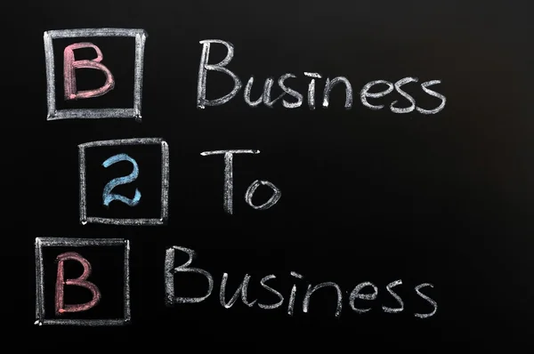 B2b-商业对商业的首字母缩写词 — 图库照片