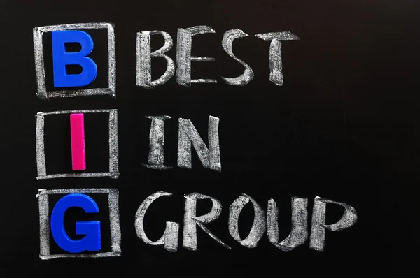 Acronym of BIG - Best in Group — Stock Photo, Image