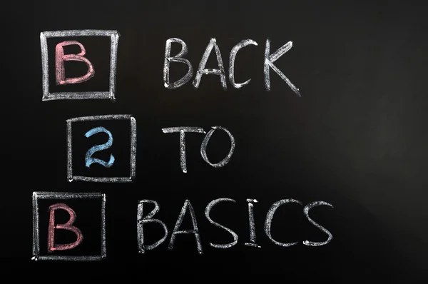 Acronym of B2B - Back to basics — Stock Photo, Image